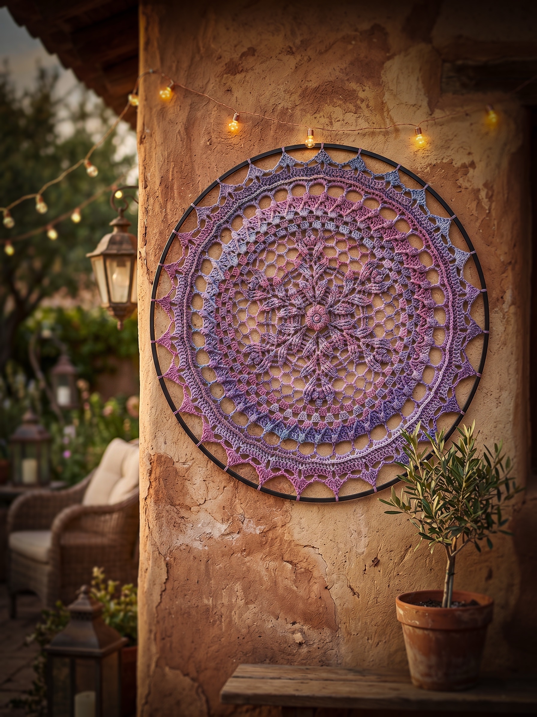 Mandala 80 cm - Paars Gemêleerd - Kant & Klaar