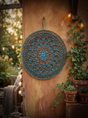 Mandala Emotions - Blauw/bruin tinten - ∅ 80 cm - Kant & Klaar