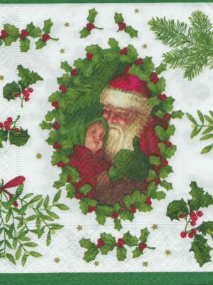 Corneeltje Wol - Kerstman 1 Servet Kerstman 1 - 33x33 cm