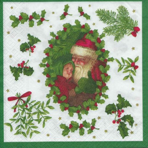 Servet Kerstman 1 - 33x33 cm
