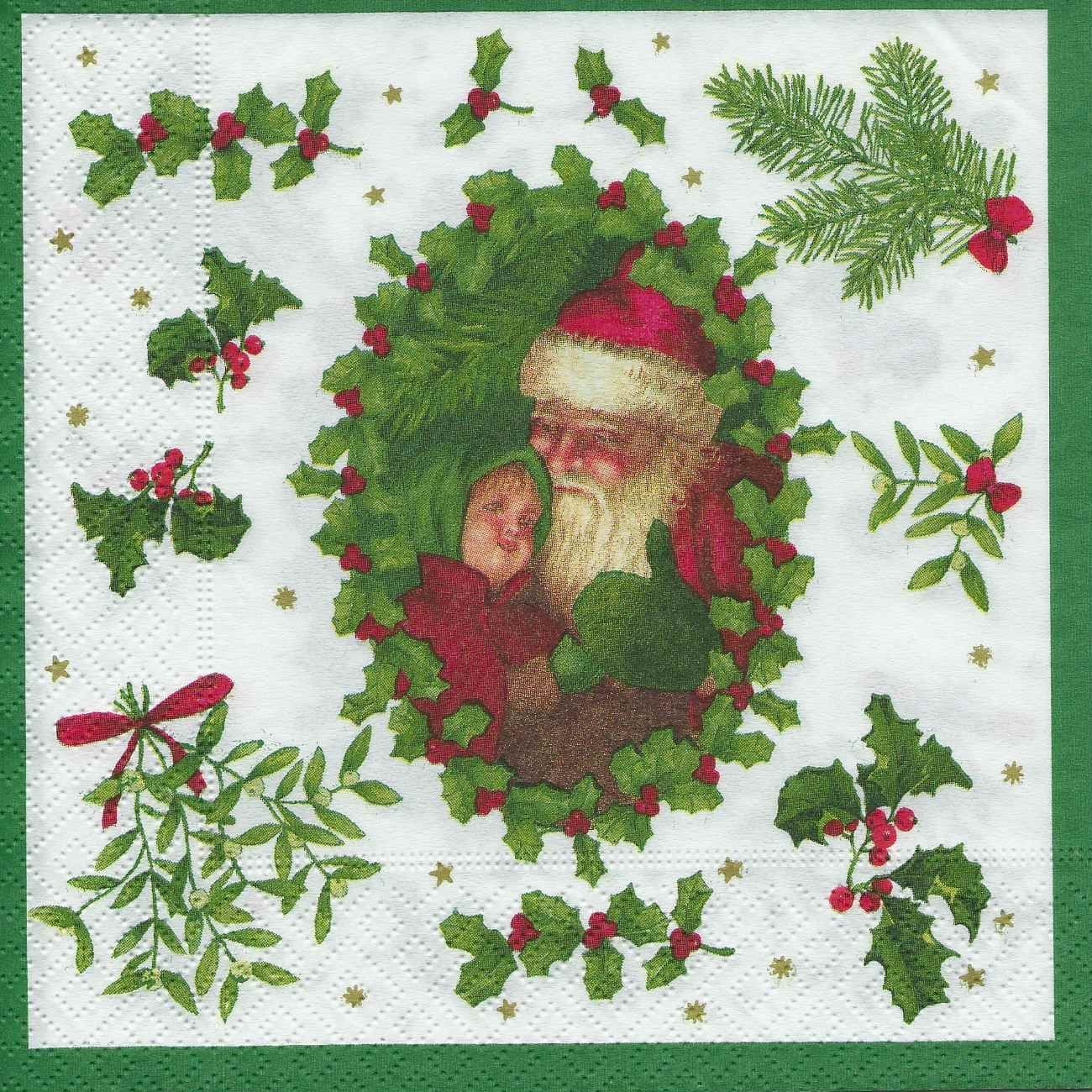 Servet Kerstman 1 - 33x33 cm