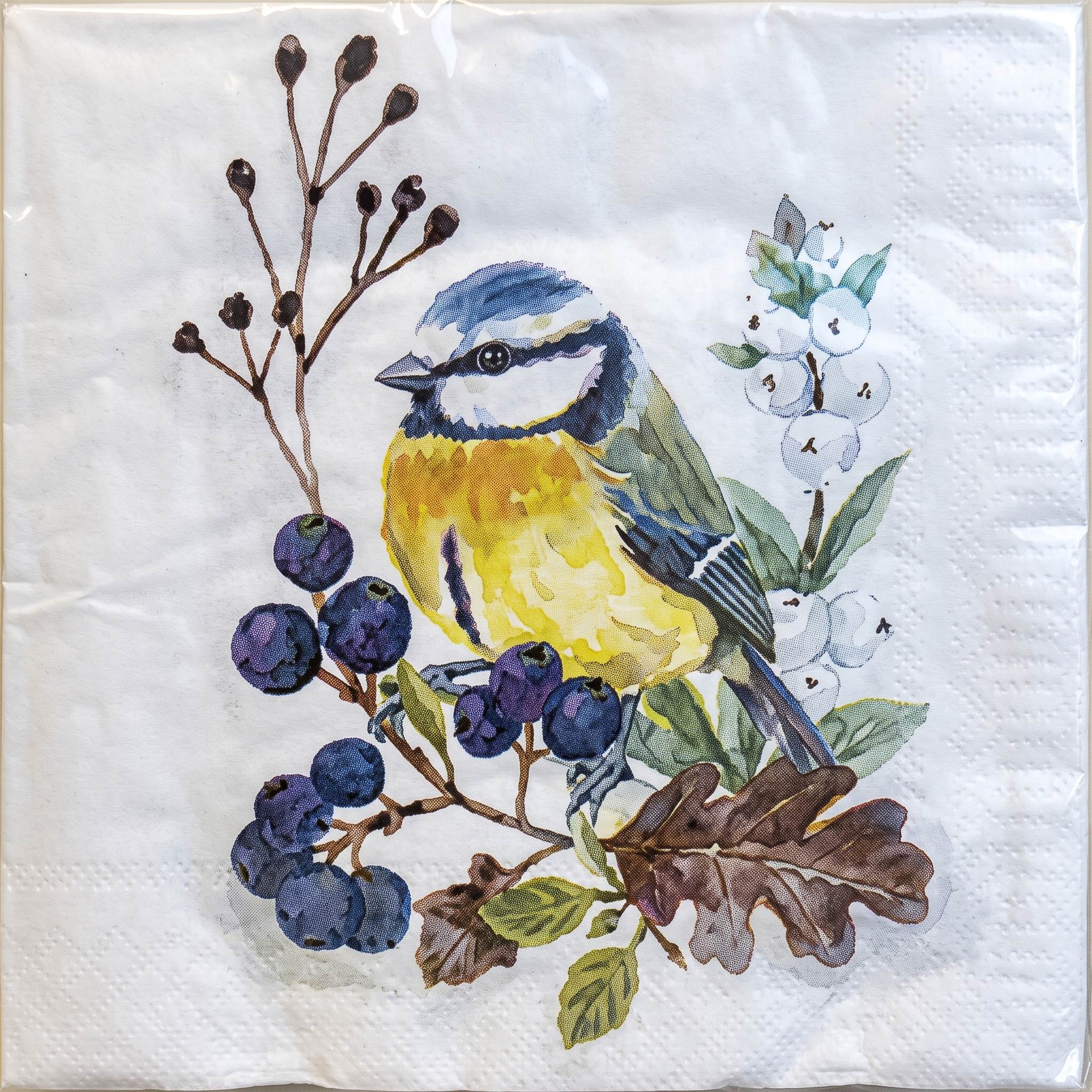 Servet Koolmeesje Winter - 33x33 cm