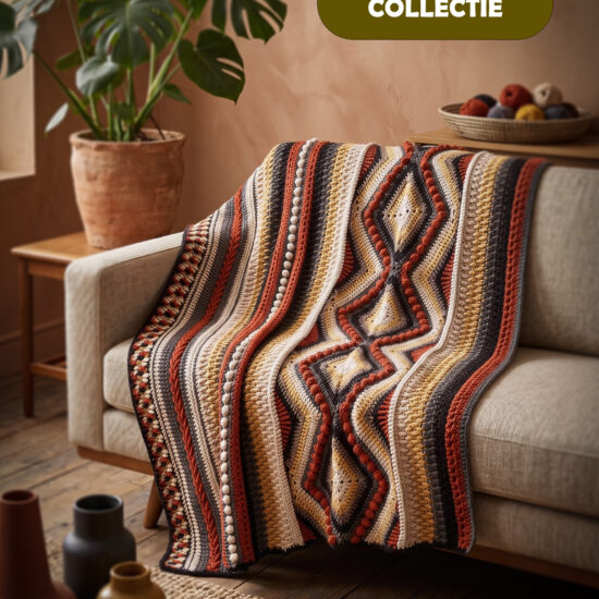 Corneeltje-Wol-Plaid-Arizona Orange -sfeerfoto-kant en klaar Plaid Arizona Orange - Kant & Klaar