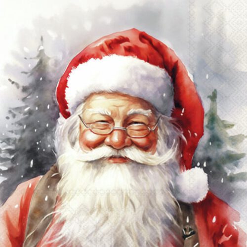 Corneeltje Wol - Servet Napkin Happy Santa Servet Happy Santa - 33x33 cm