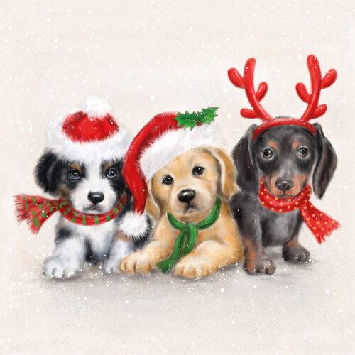 Corneeltje Wol - Servet Sweet dogs Servet Sweet dogs - 33x33 cm