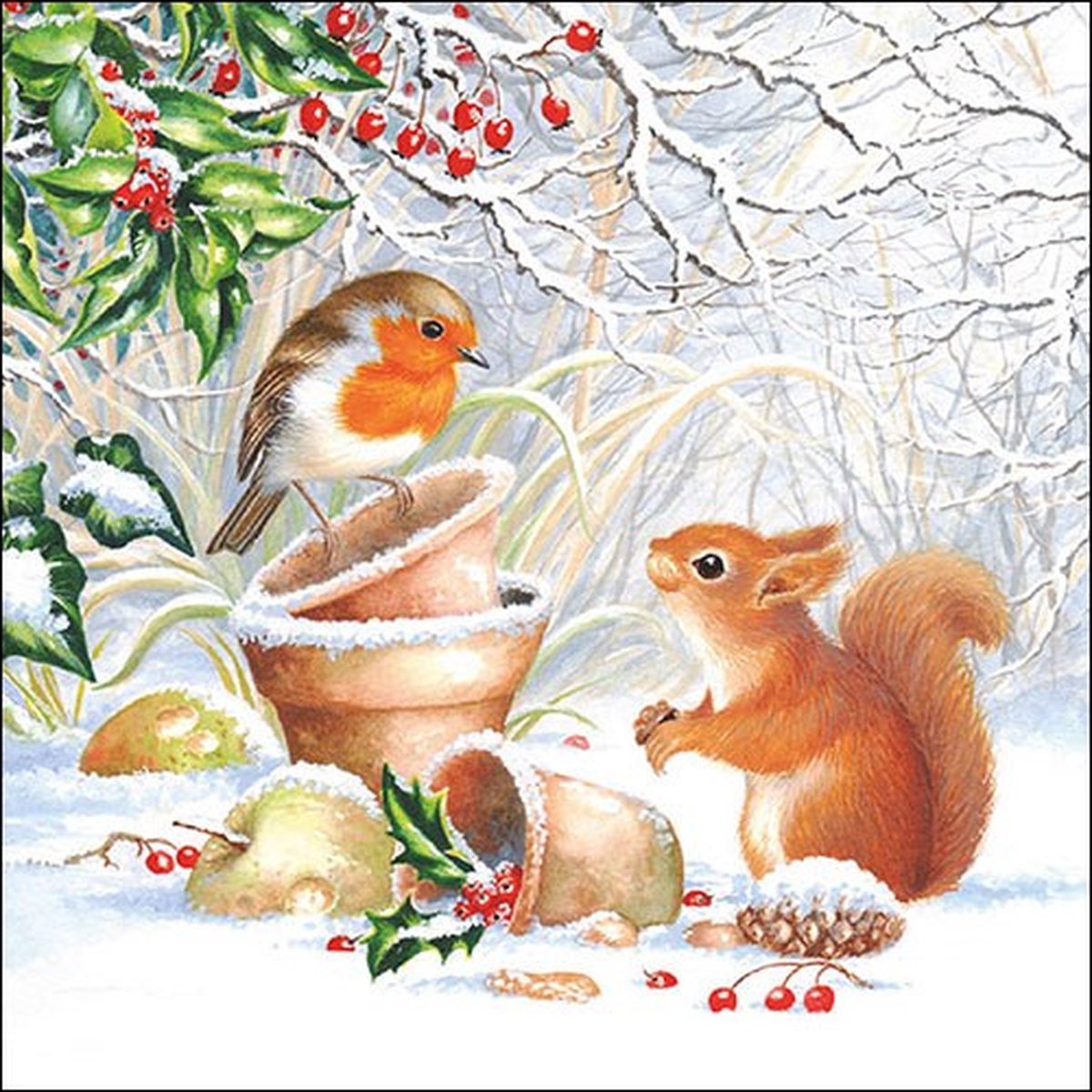 Servet Winter Picture - 33x33 cm
