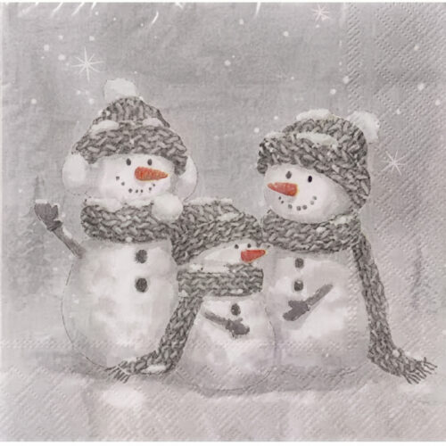 Servet Sneeuwmannen - 33x33 cm
