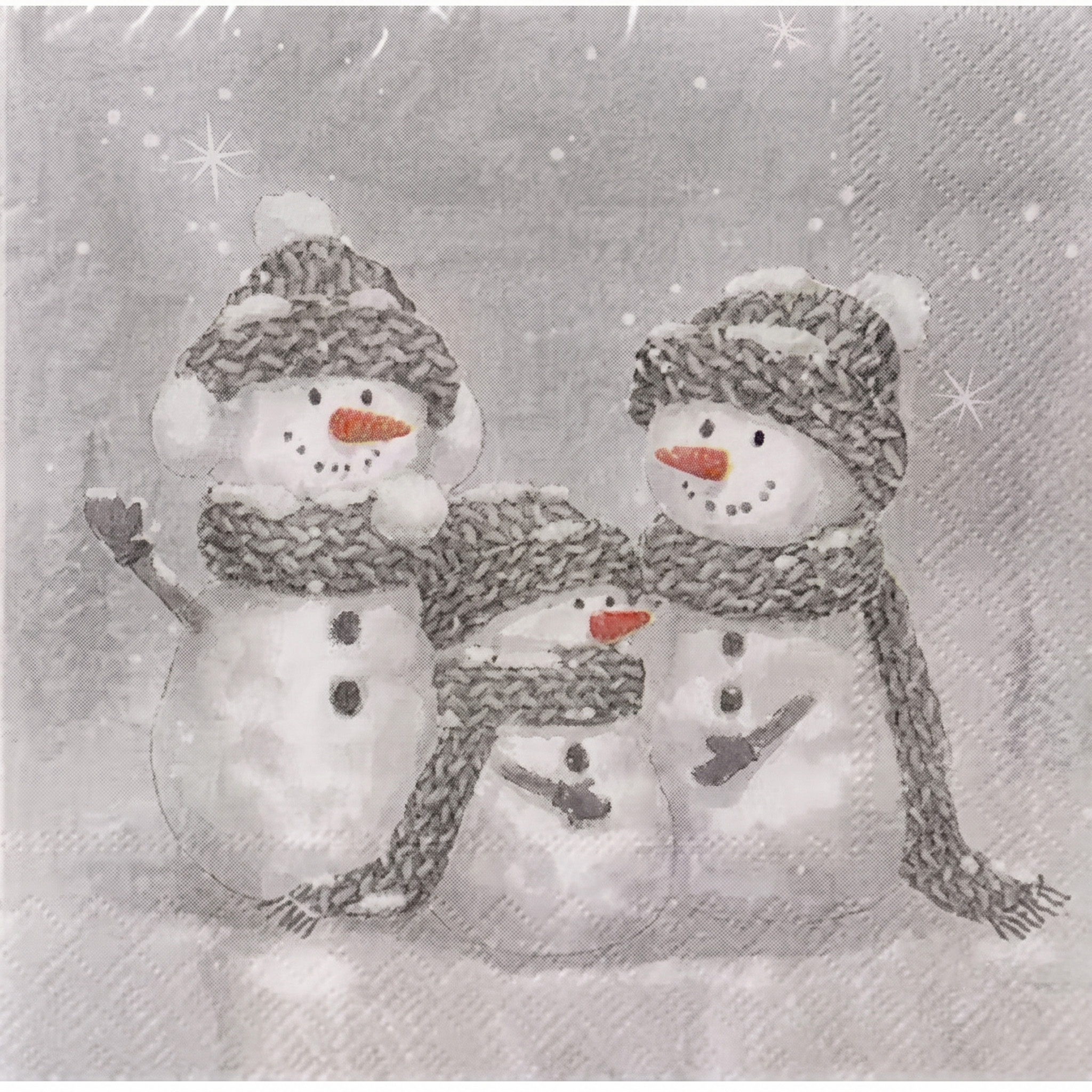 Servet Sneeuwmannen - 33x33 cm