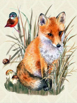 Servet Vos in gras - 33x33 cm