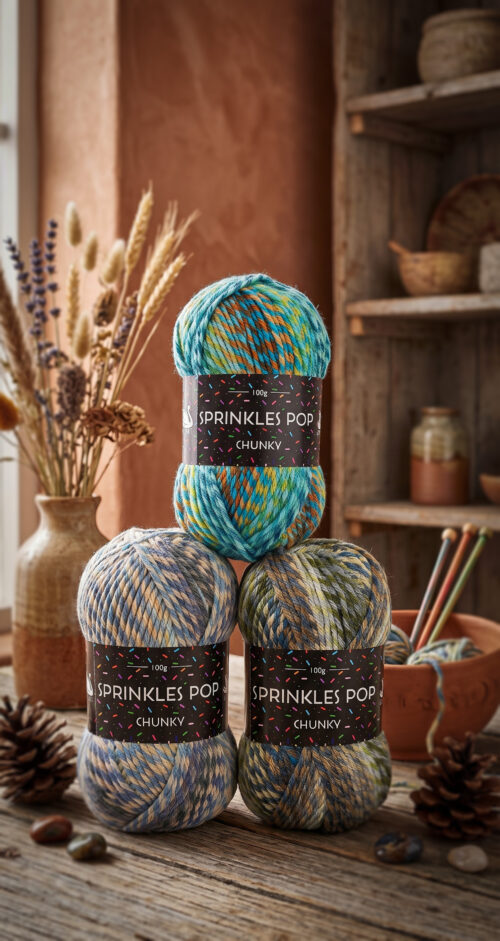 Corneeltje Wol - Cygnet Yarns - Sprankles pop - sfeerfoto Cygnet Yarns - Sprankles Pop Chunky
