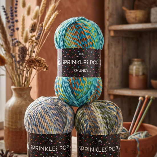 Corneeltje Wol - Cygnet Yarns - Sprankles pop - sfeerfoto Cygnet Yarns - Sprankles Pop Chunky
