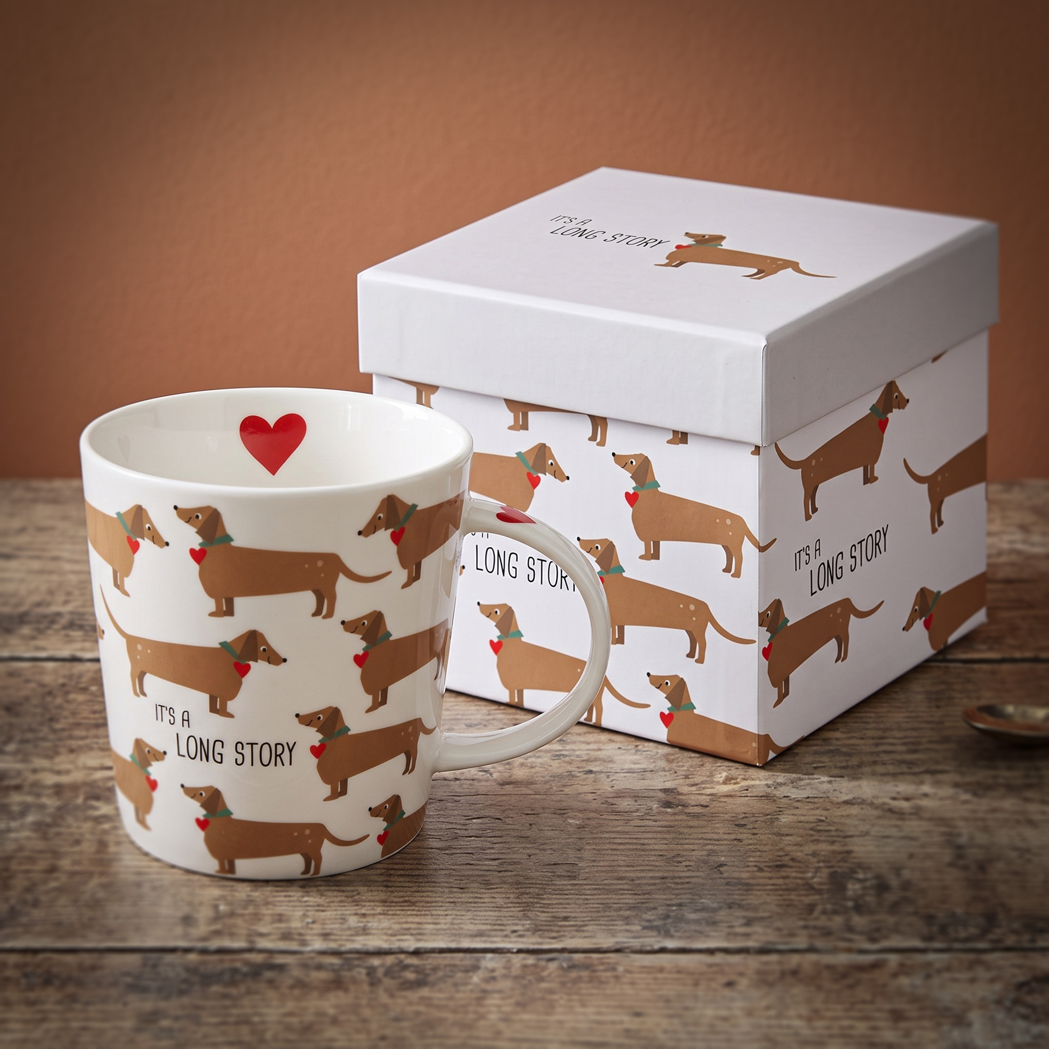 Its a lang story Teckel Mok + Cadeaudoos - Ties de Teckel - Lifestyle Product