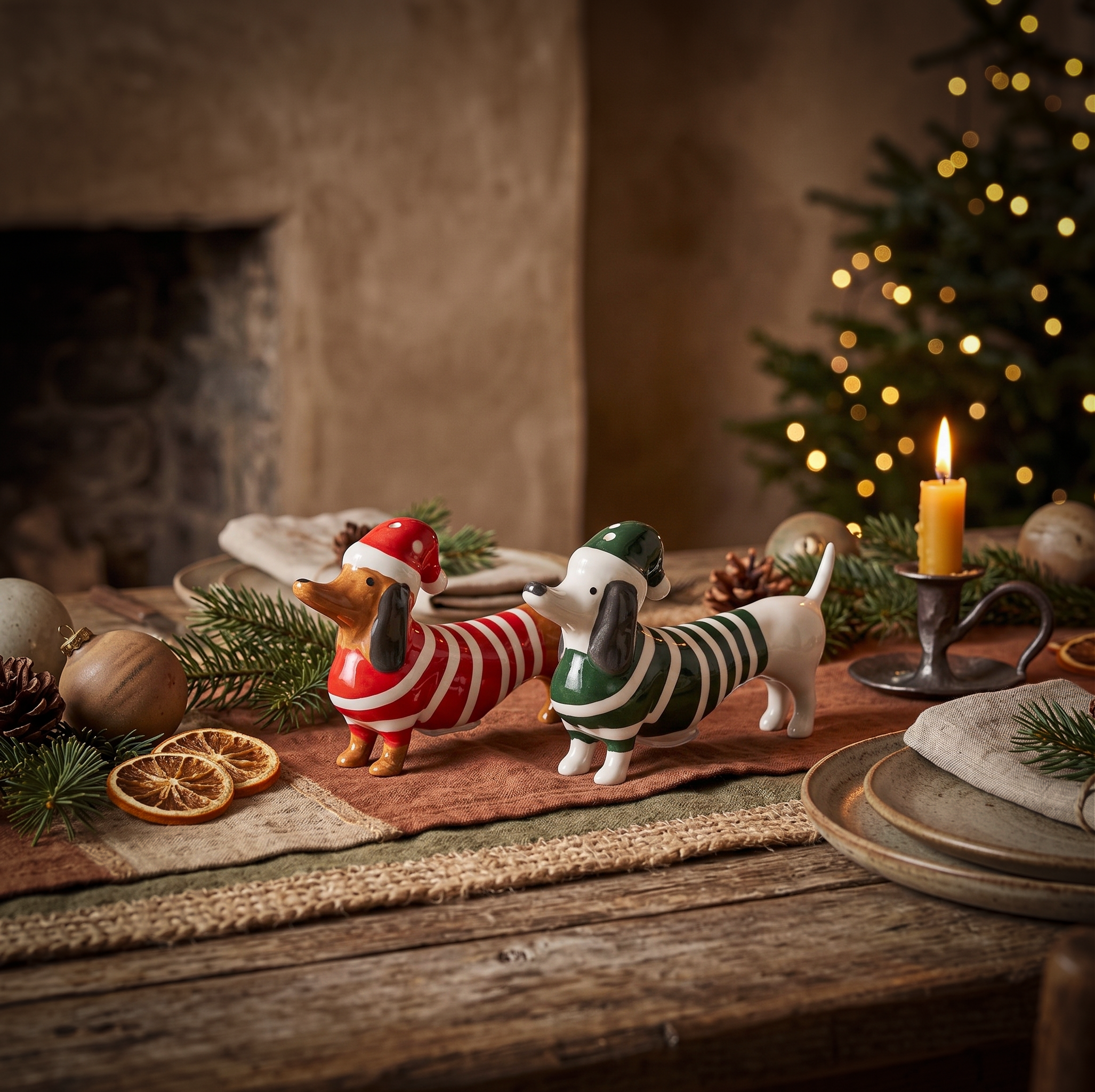 Kerstteckel Peper & Zout stel - Lifestyle Product - Ties de Teckel