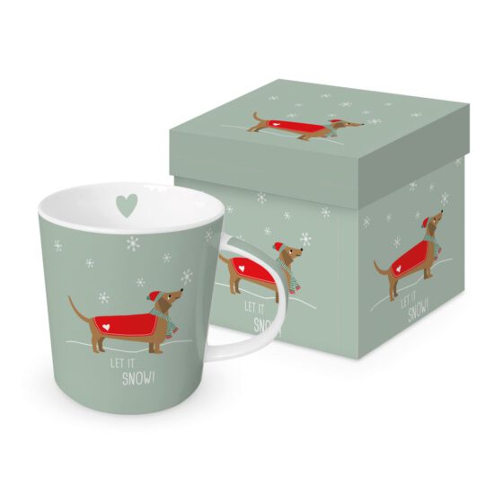 Mok Let it Snow met KerstTeckel - Lifestyle Product - Ties de Teckel