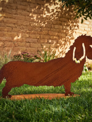 Langharige Teckel Cortenstaal (roest) - Ties de Teckel - Lifestyle product