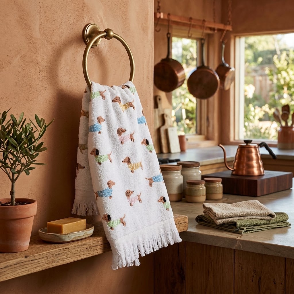 Gastendoekje Teckels 2 - Clayre & Eef - Ties de Teckel Lifestyle product