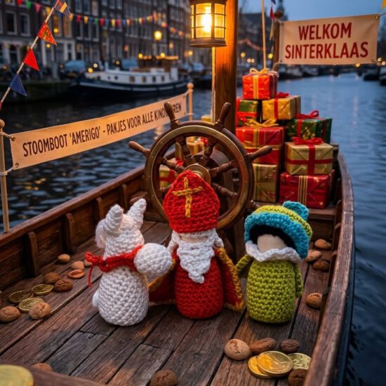 Corneeltje Wol - Peg doll set Combi haakpatroon Sinterklaas PATROONPAKKET: Combi Haakpatroon Sinterklaas Pegdolls + 3 houten Pegdolls
