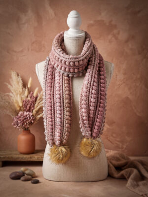 Haakpakket - Sjaal Chunky Nop Pink